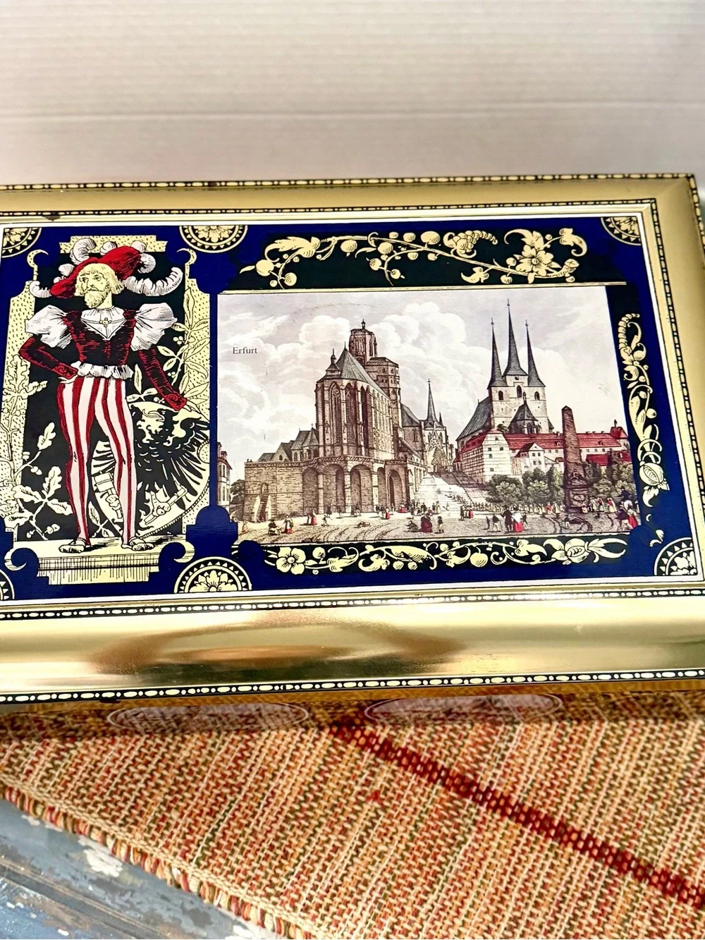 VintageTreasure Chest Large Cookie Tin made in Germany, by Henry Lambertz!